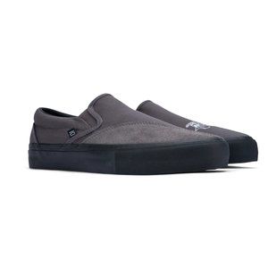 Clearweather Dodds Black Skull Slip On Skate Shoe